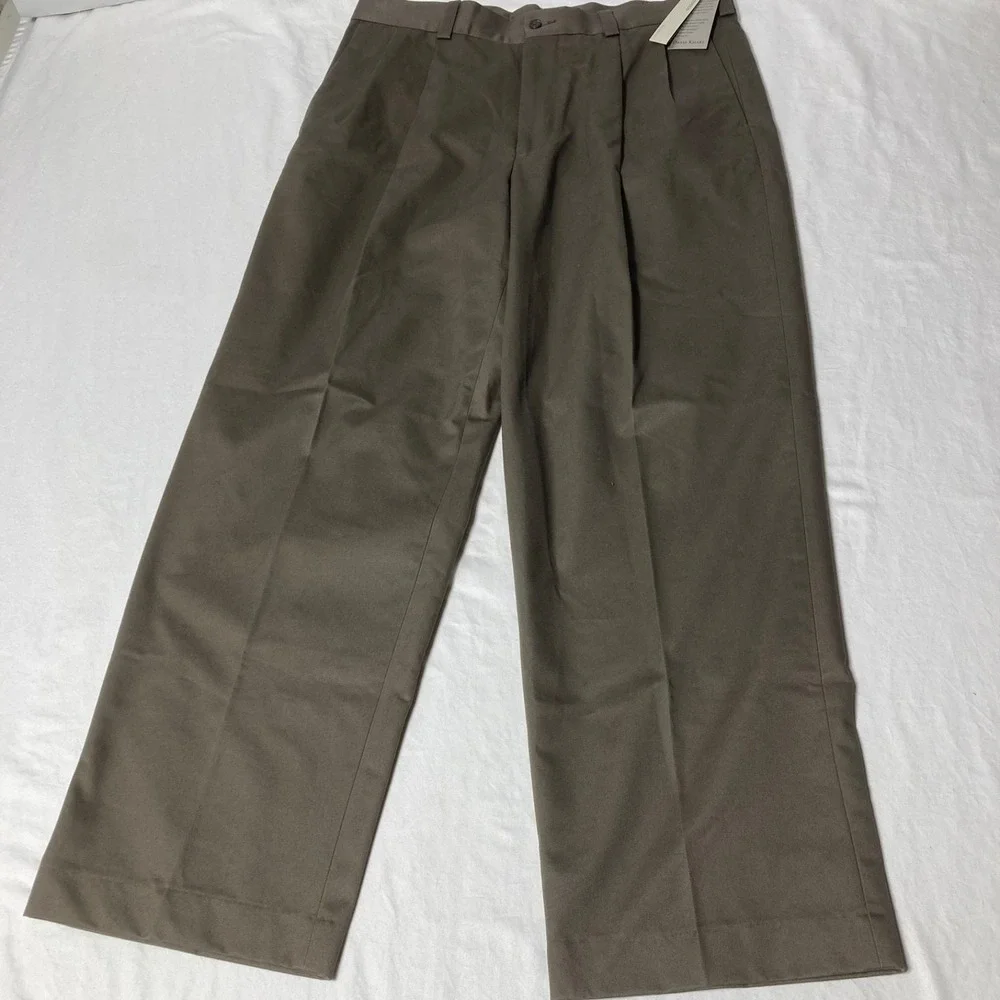 Perry Ellis Portfolio Dress Pants Dress Khaki‎ Men's Size 36x30 Pleated